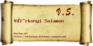 Várkonyi Salamon névjegykártya